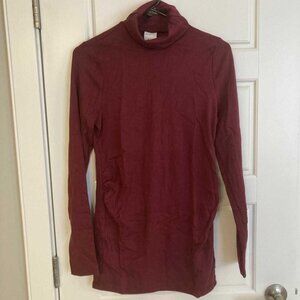 NEW Gap Maternity Burgundy Turtleneck Too - S